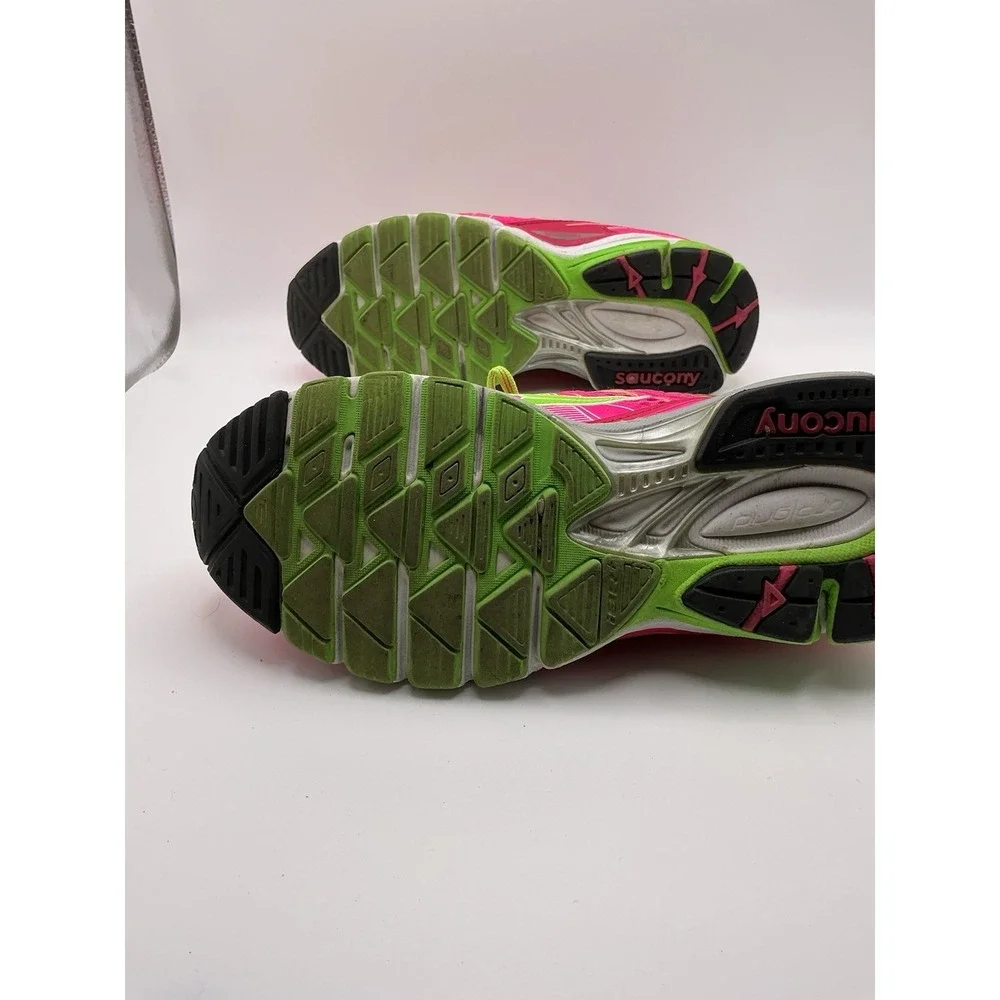 Saucony Guide Womens 9.5 Pink Green Running Shoes Athletic Sneakers